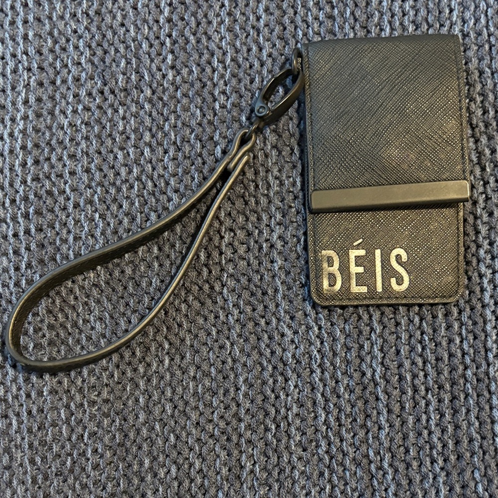 BEIS Black Wristlet Clutch